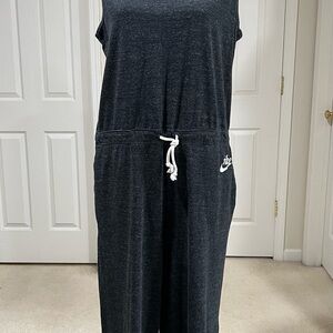 Nike Black Sleeveless Jumpsuit with Drawstring Waist EUC